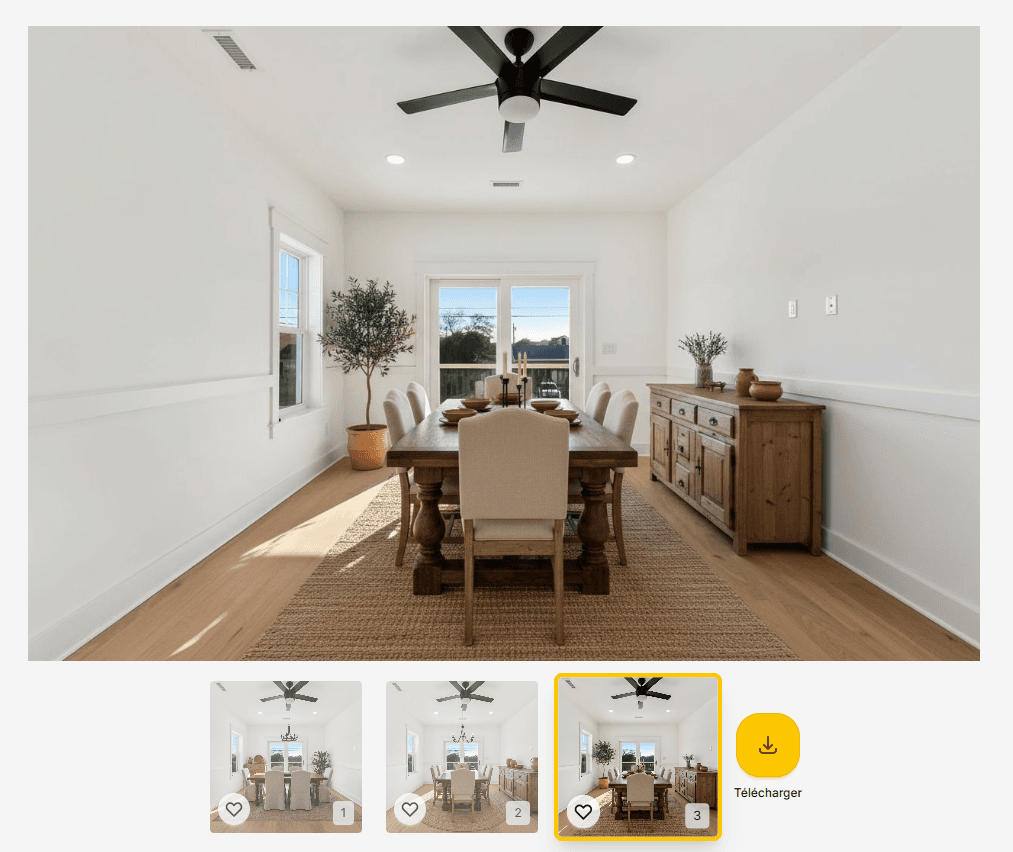 1 crédit = 3 générations de photos par pièce