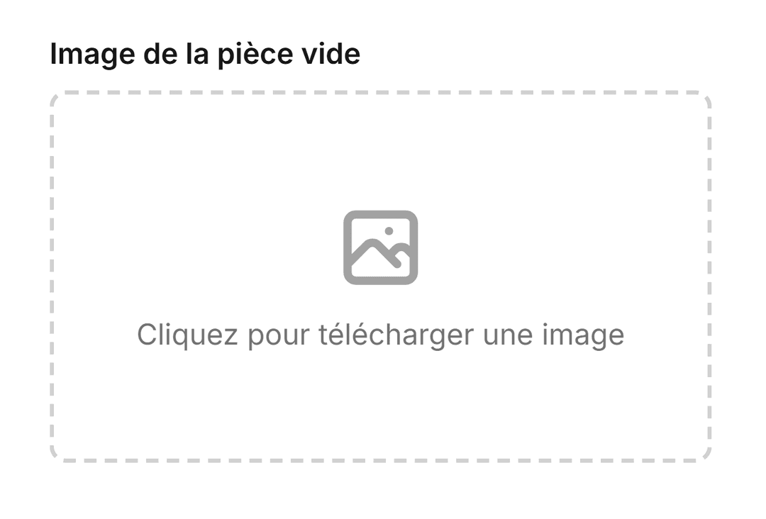 Étape 1 : Télécharger la photo de la pièce vide